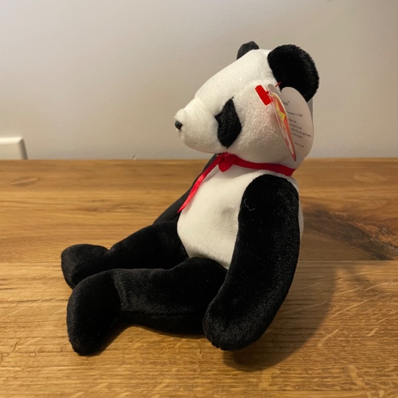 Ty Beanie Babies Fortune Panda Bear Black White 1997 – New Tag On VINTAGE - Picture 10 of 10